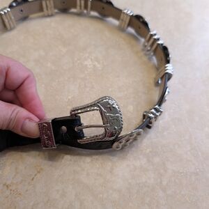 Elegant Black and Silver Women's Belt